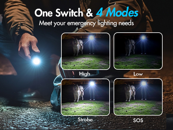 Bright rechargeable flashlights