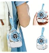 Mini Portable Turbo Fan, Small and Powerful, Cute Design 5 Speeds Personal Handheld Desk fan with...