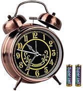 pxy Loud Alarm Clock for Heavy Sleepers 3D Dial Battery Operated (Battery Include), 4" Alarm Cloc...