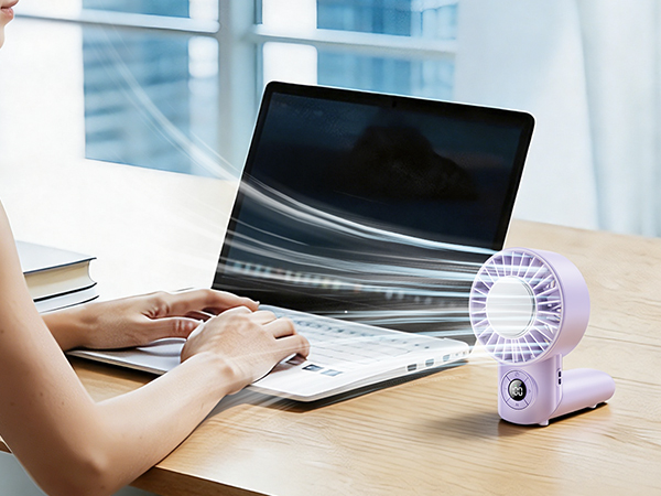 Handheld fan Neck fan Bottom anti-slip pad Desk fan