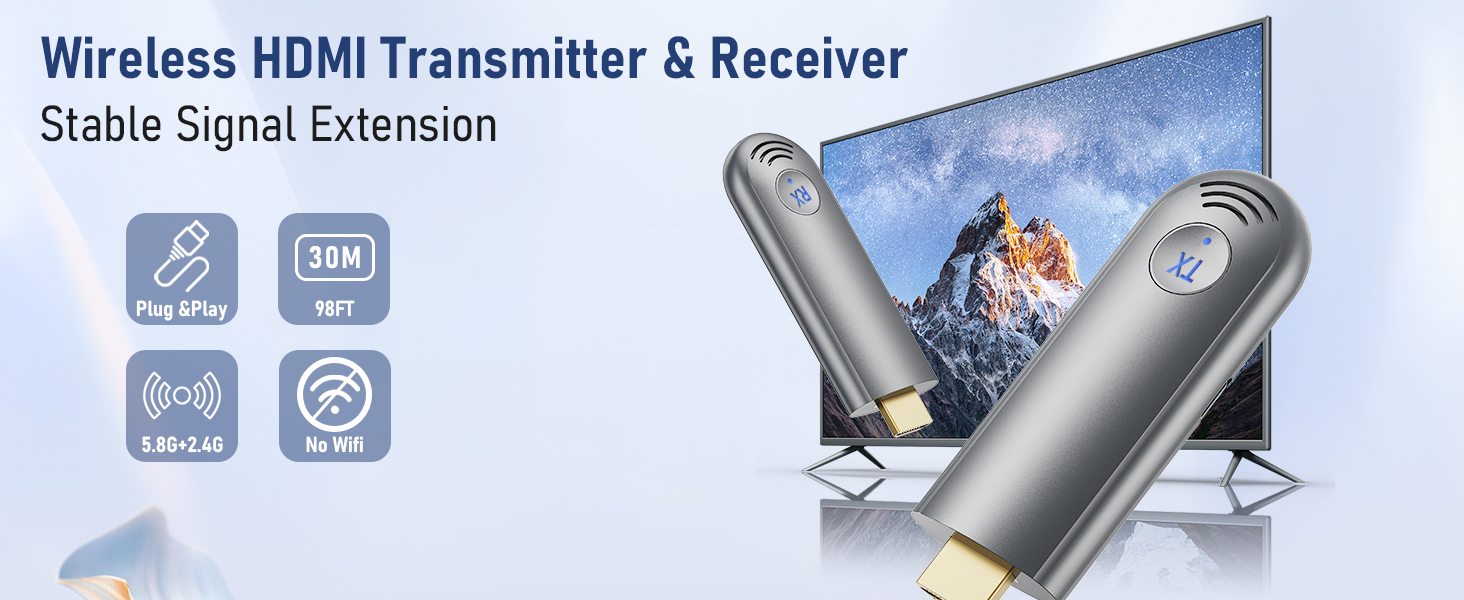 Wireless HDMI Transmitter and Receiver