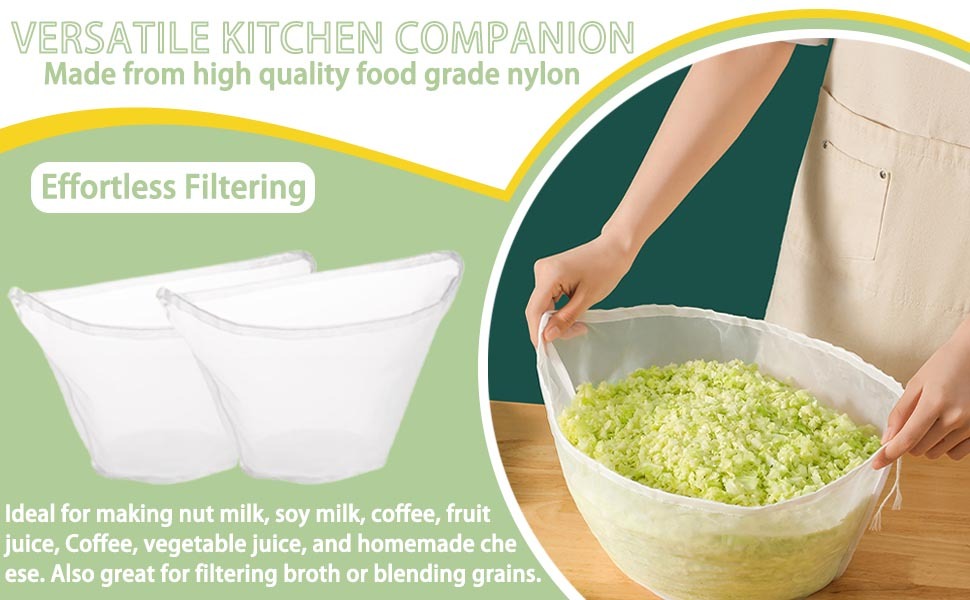 6 Pack Reusable Nylon Mesh Strainer Bags