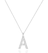 Tarsus Initial Cubic Zirconia Necklace 14K Jewelry Gifts for Girlfriend Women &amp;£¬Adjustable Chain...