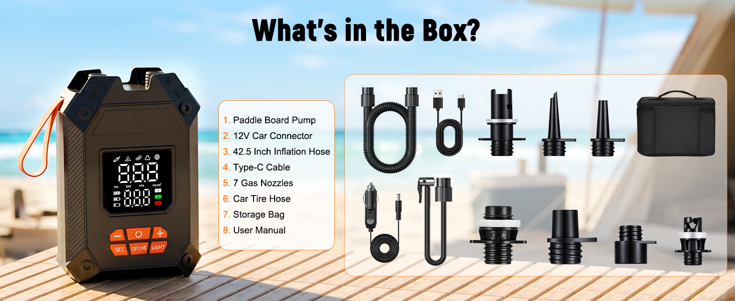 air pump for inflatables paddleboard accessories