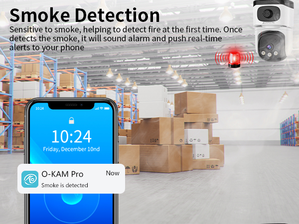 smoke detector camera with audio