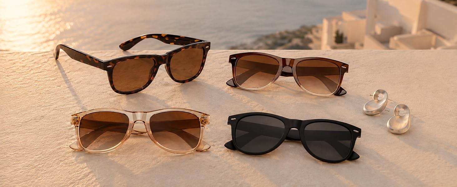 Sunglasses-Womens Polarized Sunglasses for Women-with UV Protection | Trendy Retro Sun Glasses