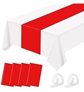 Premium Disposable Plastic Table Runner 14 x 108 Inch Table Runner for Wedding Dinner Birthday Ba...