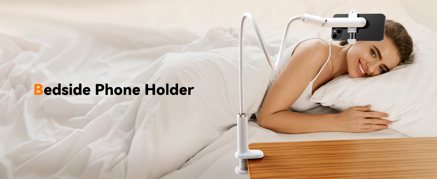 phone holder for bedside,itcan be securely mounted on the bed frame