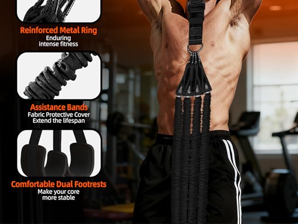 4 PCS 75Lb resistance bands