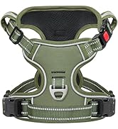 Timos Dog Harness Medium Sized, No Pull Pet Harness with Neck Lockable Snap,No Choke Front Clip D...