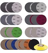 MAXMAN 3 Inch Sandpaper (75mm) Silicon Carbide Wet/Dry Hook &amp; Loop Sanding Discs Assorted 600/800...