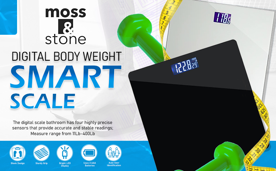 Moss and Stone Digital Body Weight Bathroom Scale
