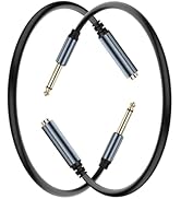 JSADZKJ 6.35mm Mono Audio Cable 1/4 Inch TS Mono Male to Female Adapter Guitar Cable Gold Plated ...