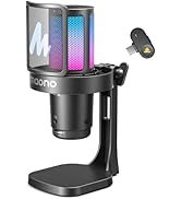 MAONO DGM20W Wireless Microphone for PC, Condenser USB Mic for Gaming Streaming with Noise Cancel...