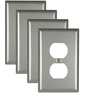 FunKiim Metal Electrical Outlet Covers, light Switch Cover Wall Plates, Mid Size 3.16''*4.92''Swi...