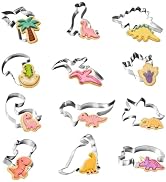 12 Pcs Stainless Steel Biscuit Cutters Animal Cookie Cutters Set Cookie Cutter Baking Mould for K...