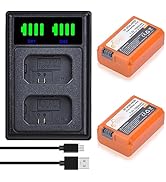 Pickle Power NP-FW50 Battery and LED Display Charger for Sony A6500 A6400 A6300 A6000 A5000, A7 A...