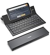 Geyes Folding Bluetooth Keyboard, Foldable Wireless Keyboard with Portable Pocket Size, Aluminum ...
