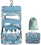 OrgaWise Hanging Travel Toiletry Bag Portable Makeup Pouch Waterproof Travel Hanging Organizer Ba...