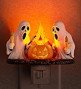 Briignite Halloween Night Light, Ghost Night Light Campfire Flickering, Halloween Decor Night Lig...