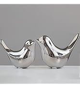 FANTESTICRYAN Small Birds Statues Gold Home Decor Modern Style Figurine Decorative Ornaments for ...