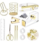 Office Supplies,Desk Accessories,with Stapler,Tape Dispenser,Pen Holder Cup for Desk,Staple Remov...