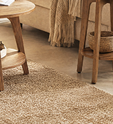 Beige carpet with tan wooden furniture legs visible, showing residential interior flooring texture and home decor setting.