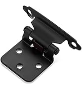 Ravinte 60 Pack 30 Pairs 1/2'' Overlay Cabinet Hinges Black Semi-Concealed Cupboard Hinges Face M...