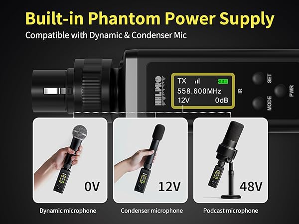 Wireless XLR Transmitter and Receiver