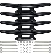 Nylon Boat Cleat, Dock Cleat 4 Inch 5 Inch 6 Inch 8 Inch Black, Boat Dock Cleats with Bolts Ideal...