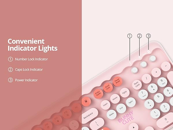 cute keyboard and mouse wireless