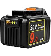 TREE.NB DCB209 20V 9000mAh Battery Replacement for Dewalt N123283 DCB201-2 DCB200 DCB203 DCB204 D...