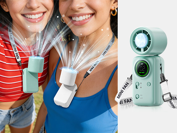 foldable head and detachable lanyard offer 3 flexible using ways: handheld, neck-hanging, hands-free