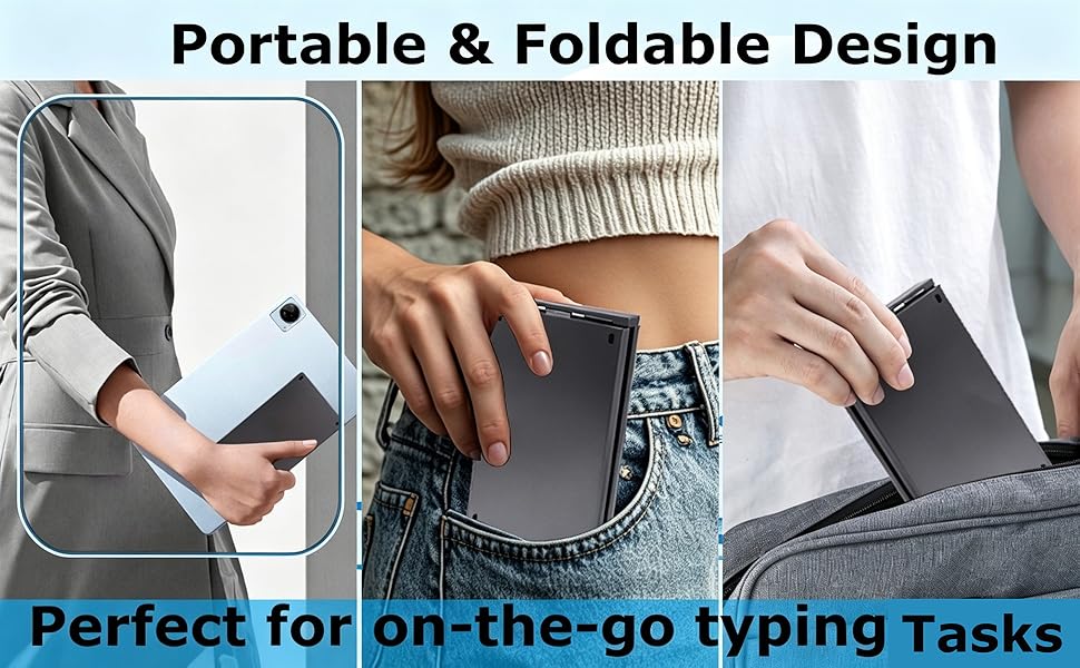 Pocket Travel Folding Keyboard for PC Laptop Computer Phone Samsung Android Tablet iPhone iPad Mac