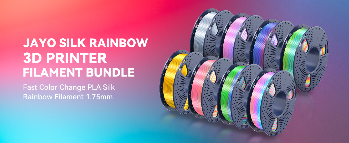 silk 3d printer filament bundle multicolor silk PLA filament dual triple color silk filament
