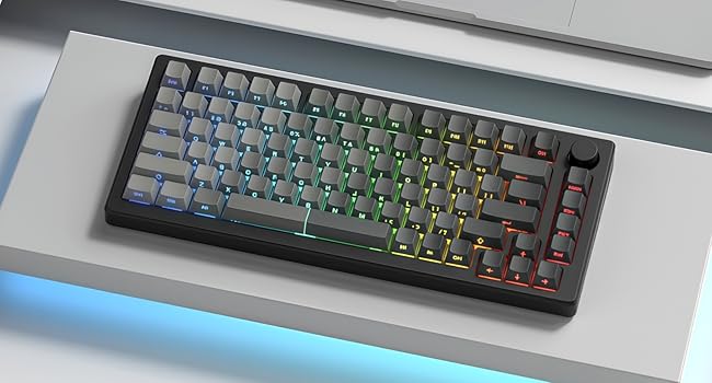 Gradient grey keycaps 121-key Shine Through style south facing keycaps