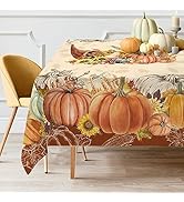 Cusugbaso Thanksgiving Tablecloth 60x84 Inch Rectangle - Thanksgiving Decorations for Table - Wat...