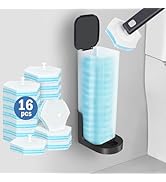 squish Disposable Toilet Brush Cleaning Kit with 16 Refills, Wall Mounted Toilet Brush with No Dr...