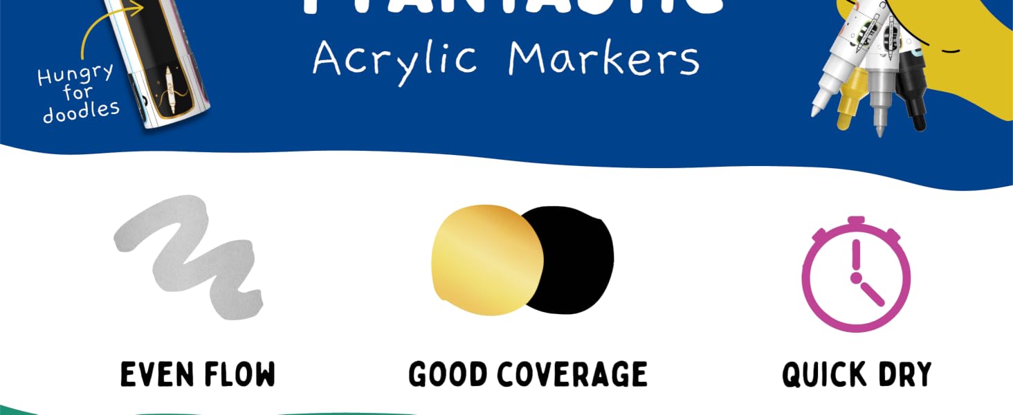 4 Dual-Tip Markers EBC