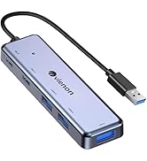 VIENON USB 3.0 Hub 5 in 1, USB Splitter with USB-C Power Port, USB-C Data Port, USB Port Hub USB ...