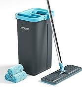 JOYMOOP Mop and Bucket Set with Wringer, with 3 Reusable Microfiber Mop Pads, Mops for Floor Clea...