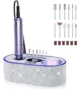 JOSGLOI Electric Nail Drill Professional: Shiny 40000RPM Electric Nail File Kit E File Nail Drill...