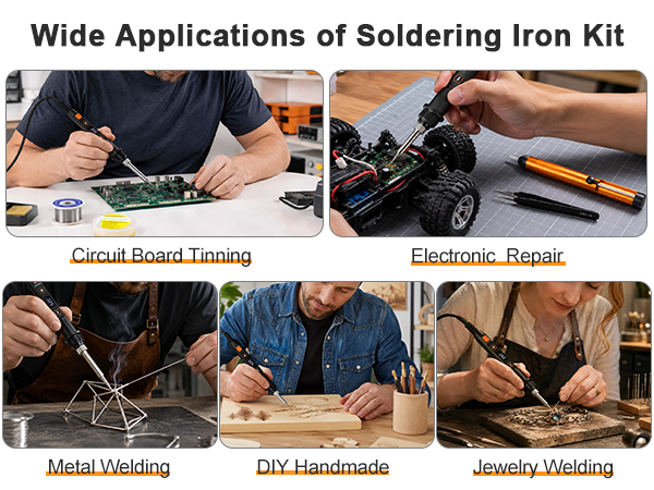 Soldering Iron Kit 80W LED Adjustable