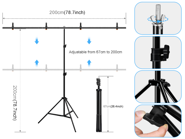 green screen backdrop kit with stand