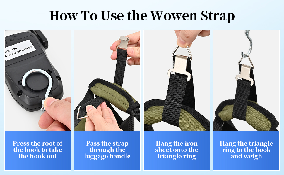 woven strap suitcase scale