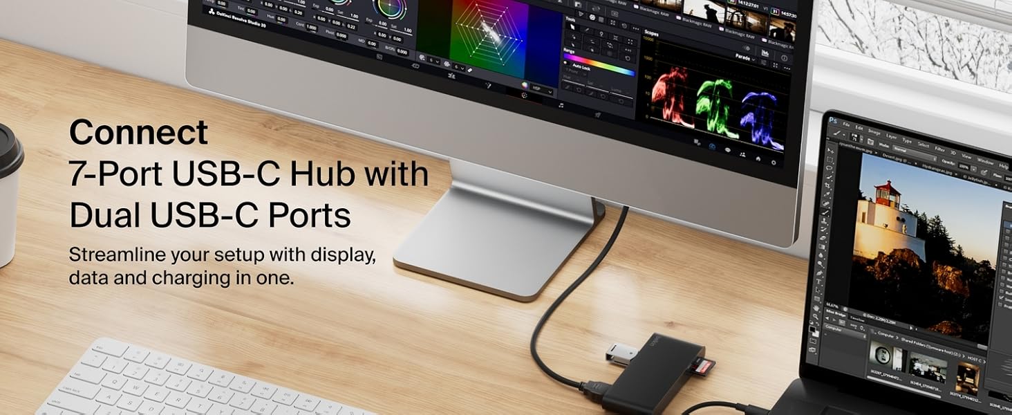 Belkin Connect 7-Port USB-C Hub with Dual USB-C Ports