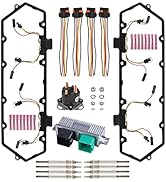 FGJQEFG Injector Glow Plug Harnesses + Valve Cover Gaskets + Relay Solenoid + Controller Compatib...
