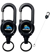 Yojaro Retractable Keychain Heavy Duty 2Pack, Multitool Carabiner Badge Holder, Retractable Keych...