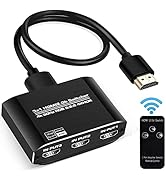 NEWCARE HDMI 2.0b Switch 3 in 1 Out,3x1 HDMI Selector Switch with Remote,Support UHD 4K@60Hz Ultr...