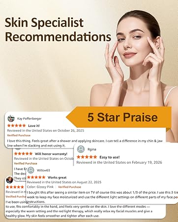 7 Color Face and Neck Massager for Skin Care, Portable Beauty Skin Care Tools